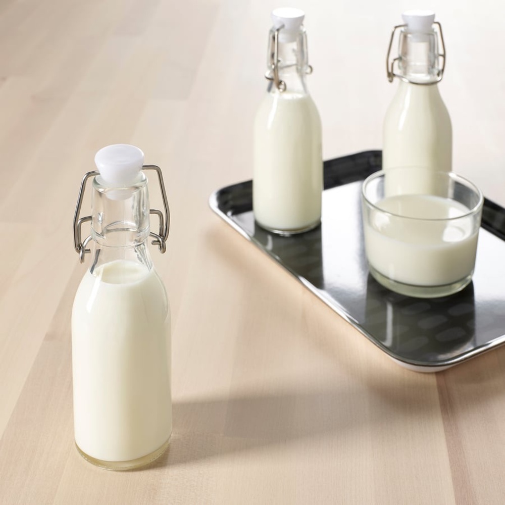 3-PACK Glass Swing Top Bottles Set of 3 Bottle With Stopper Clear Glass 5 oz - Picture 5 of 6